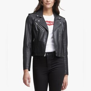 Levi's Women's The Classic Faux Leather Moto Jacket. Black. Size Large. NWT